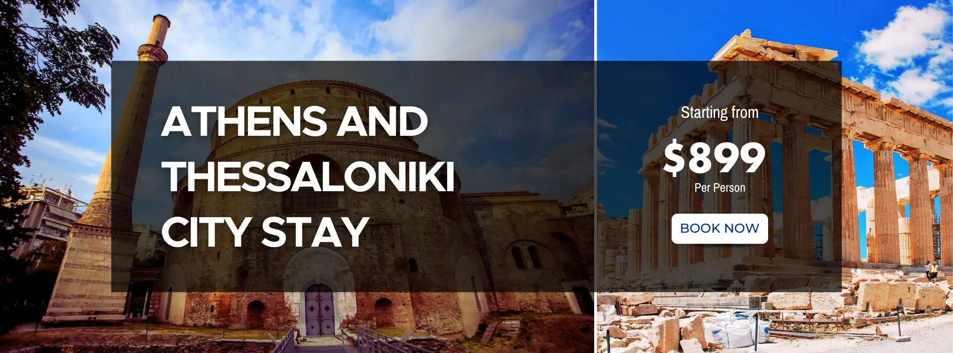 Athens and Thessaloniki City Stay W/Air