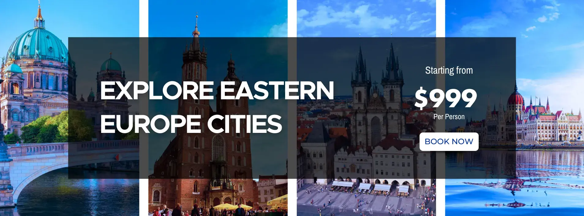 Explore Eastern Europe Cities W/Air, train and tours