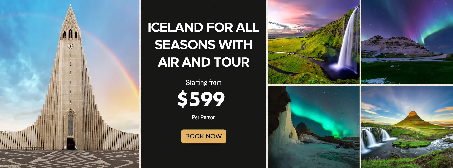 Iceland for all seasons W/air and tour