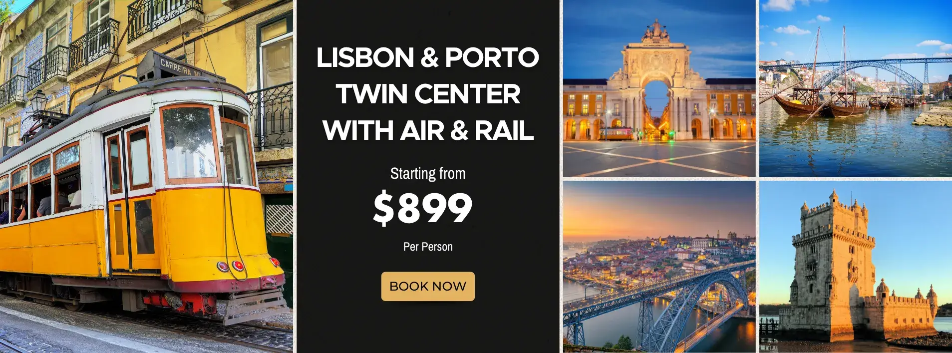 6 Nights Lisbon and Porto Twin Center W/Air and Rail