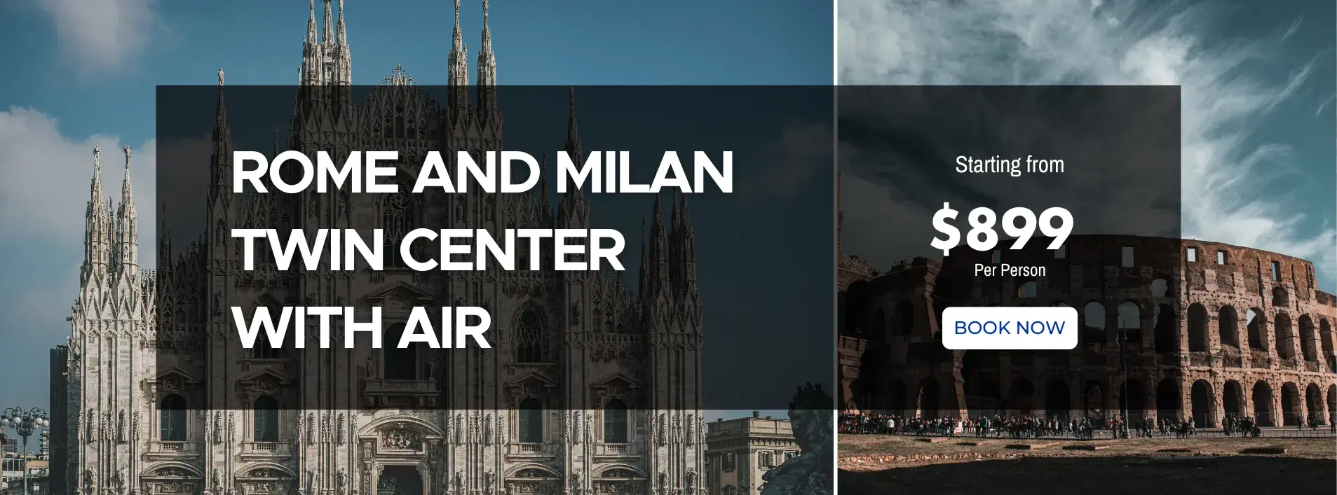 Rome and Milan Twin Center W/Air