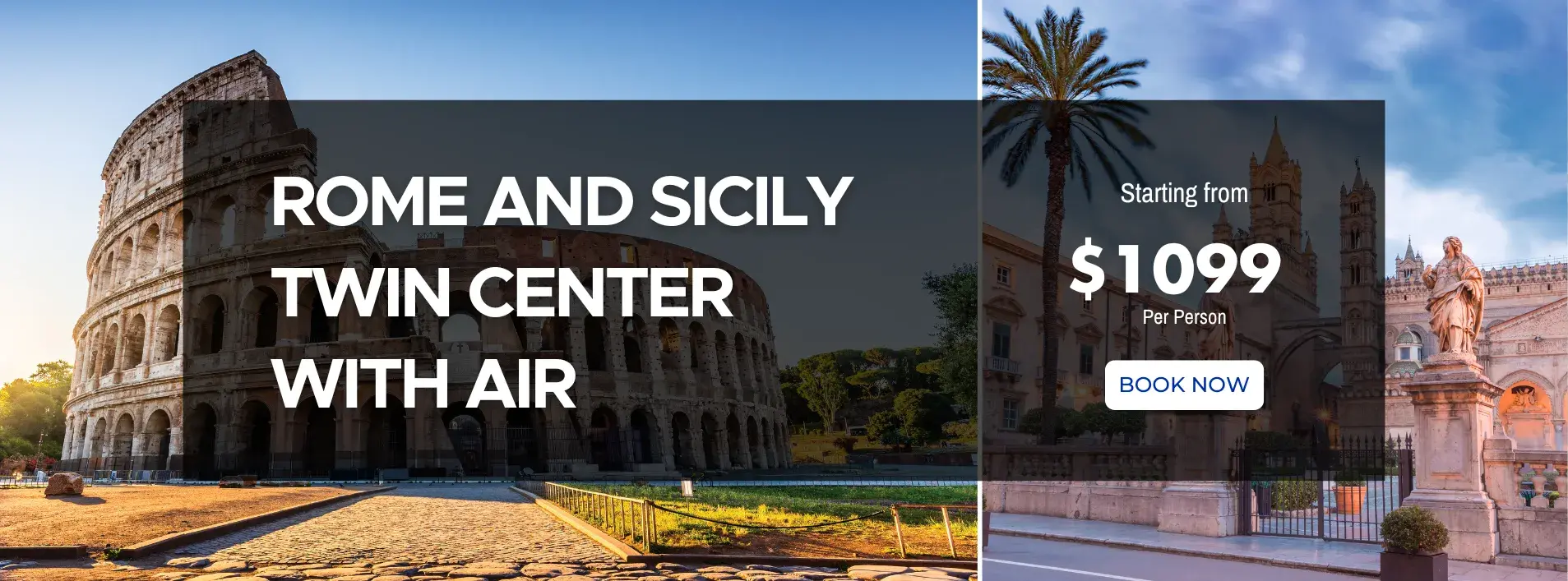 Rome and Sicily Twin Center W/Air