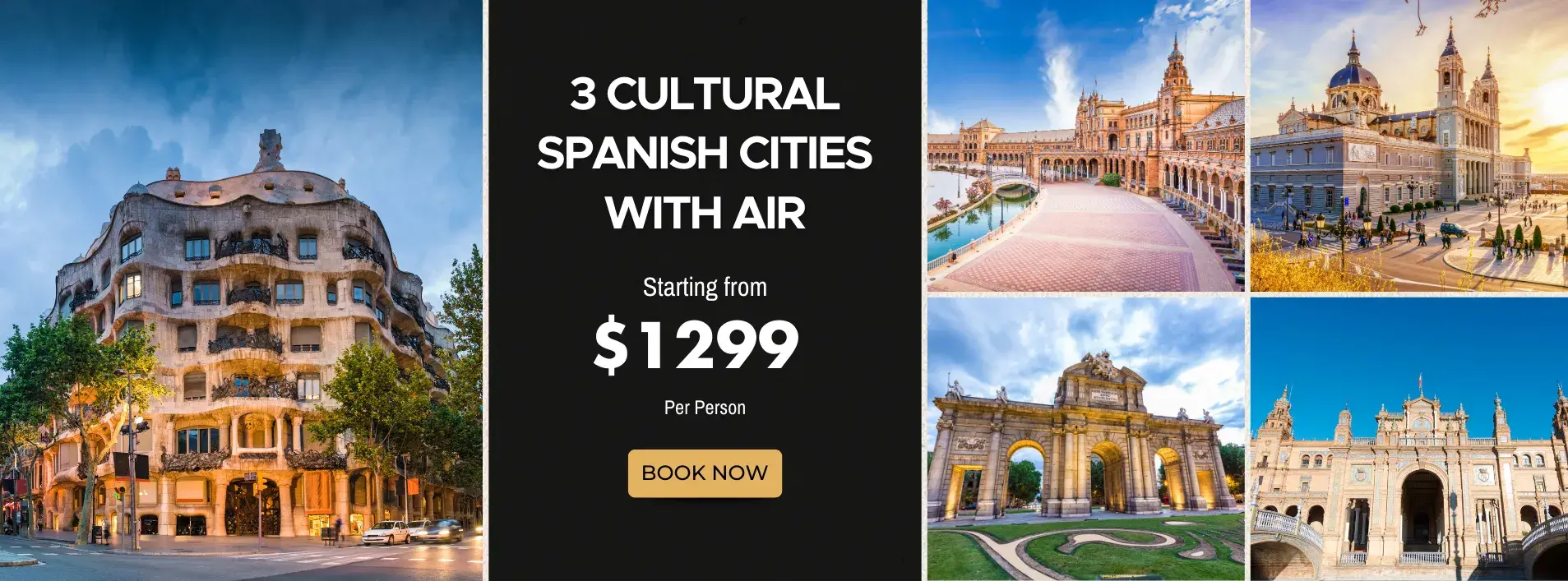 3 Cultural Spanish Cities W/Air