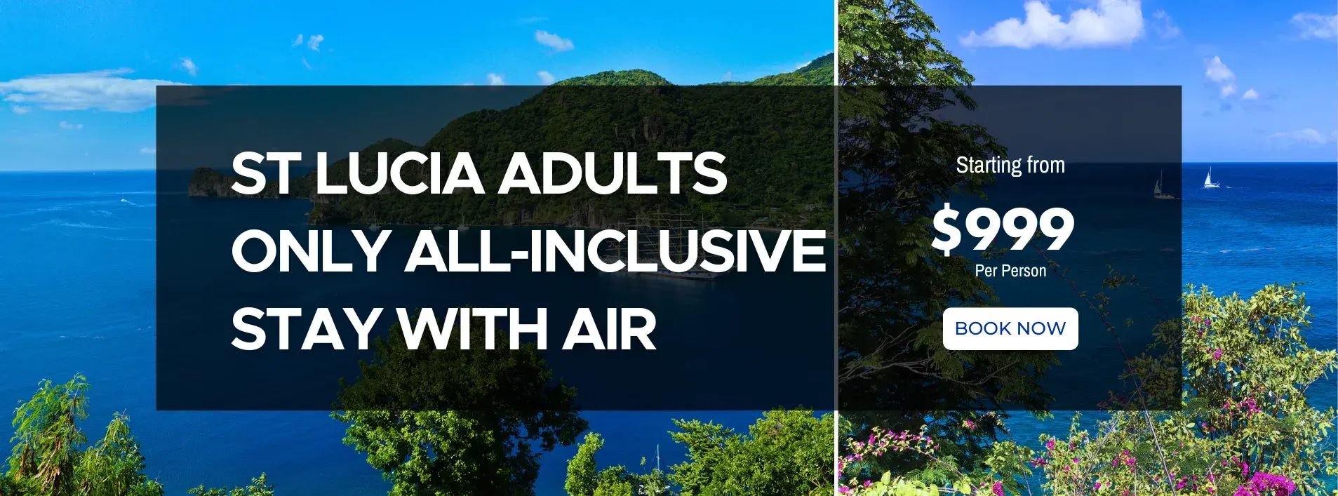 ST Lucia Adults Only All-Inclusive Stay W/Air