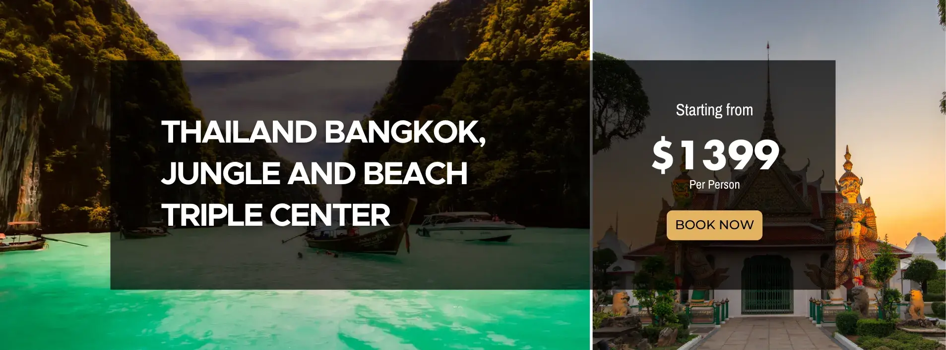 Thailand Bangkok, Jungle and Beach Triple Center W/Air