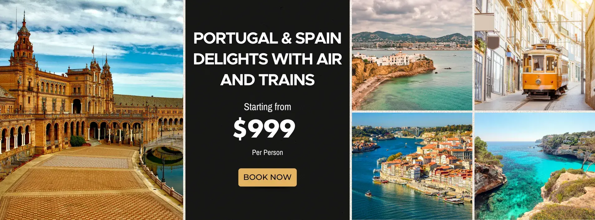 Portugal and Spain Delights W/Air and Trains