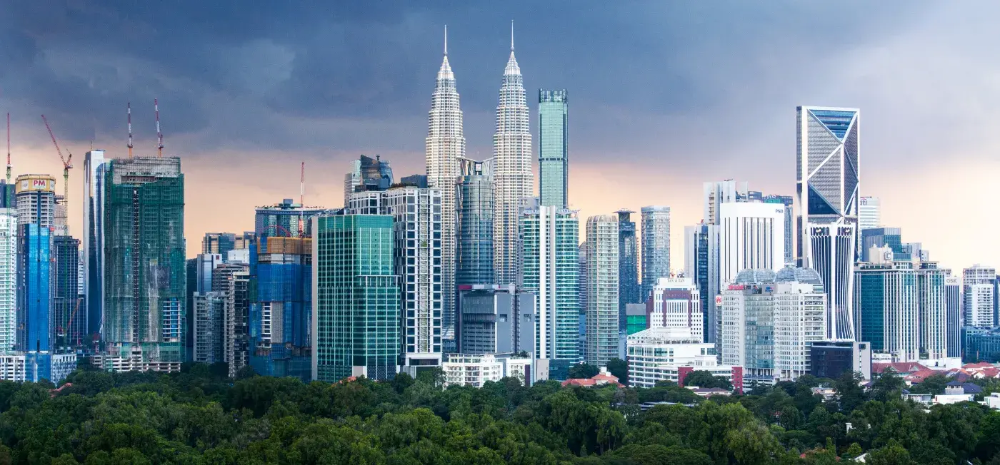 Petronas Twin Towers View of Singapore, Malaysia