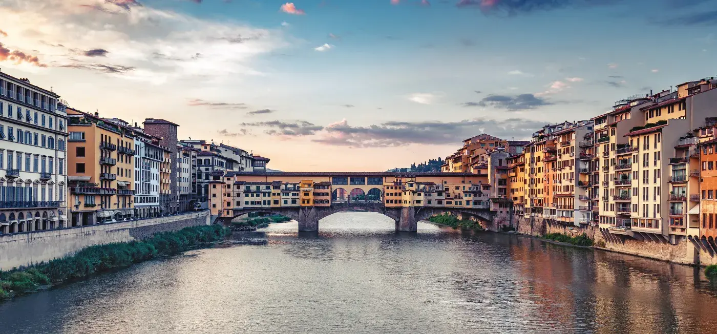 Ponte Vecchio view of Rome, Florence, Venice