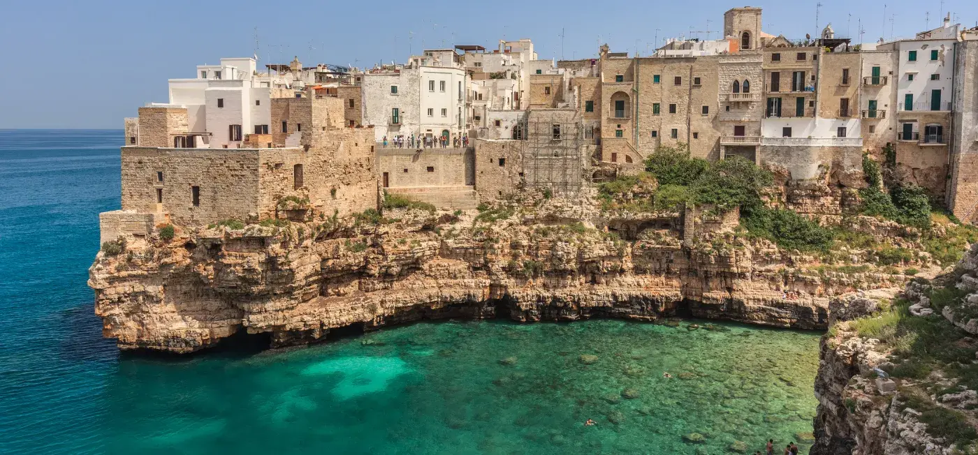 Polignano a Mare view of Gambrinus Hotel Rome, Puglia