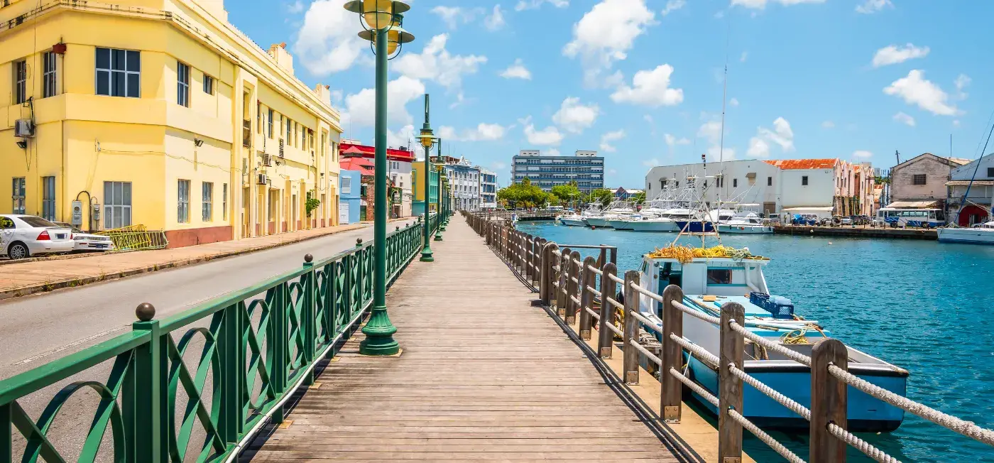 Bridgetown view of Beach View Hotel Barbados Caribbean